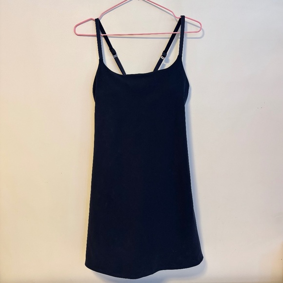 Danskin Athletic Built In Bra Shorts Cross Back Skort Dress Navy Blue Womens S - Picture 1 of 3